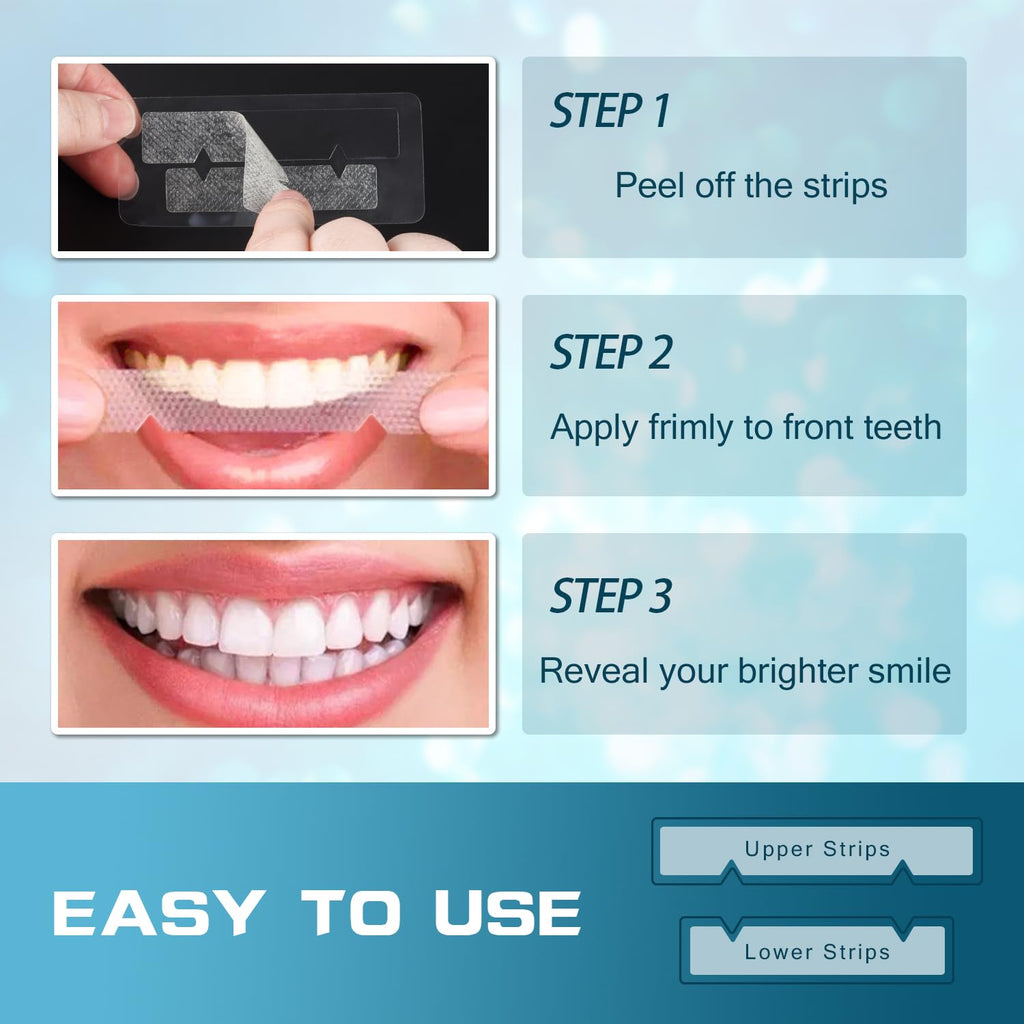 Purple Teeth Whitening Strip 20 Non-Slip Strips - Whitening for Teeth Sensitive, Professional Teeth Whitening Strips, Fast Remove Smoking, Coffee, Wine Stains, Teeth Whitening Kit Pack