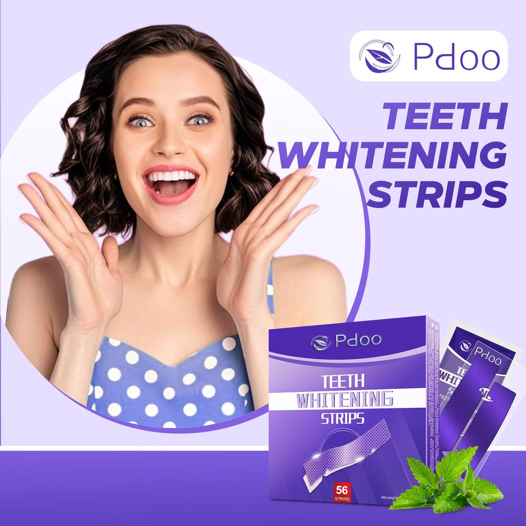Purple Teeth Whitening Strip 20 Non-Slip Strips - Whitening for Teeth Sensitive, Professional Teeth Whitening Strips, Fast Remove Smoking, Coffee, Wine Stains, Teeth Whitening Kit Pack