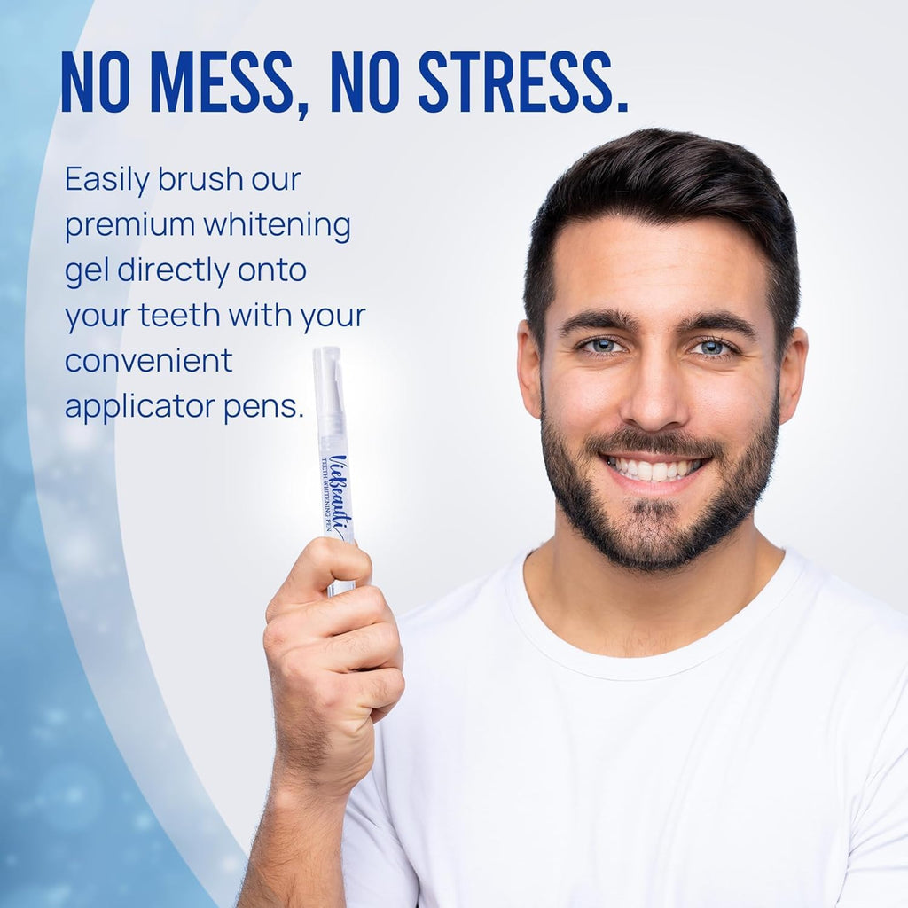 VieBeauti Teeth Whitening Pen Gel: 30+ Uses - Teeth whitening Gel with Professional Formulation and Ingredients, No Sensitivity, Travel-Friendly, Beautiful White Smile Mint