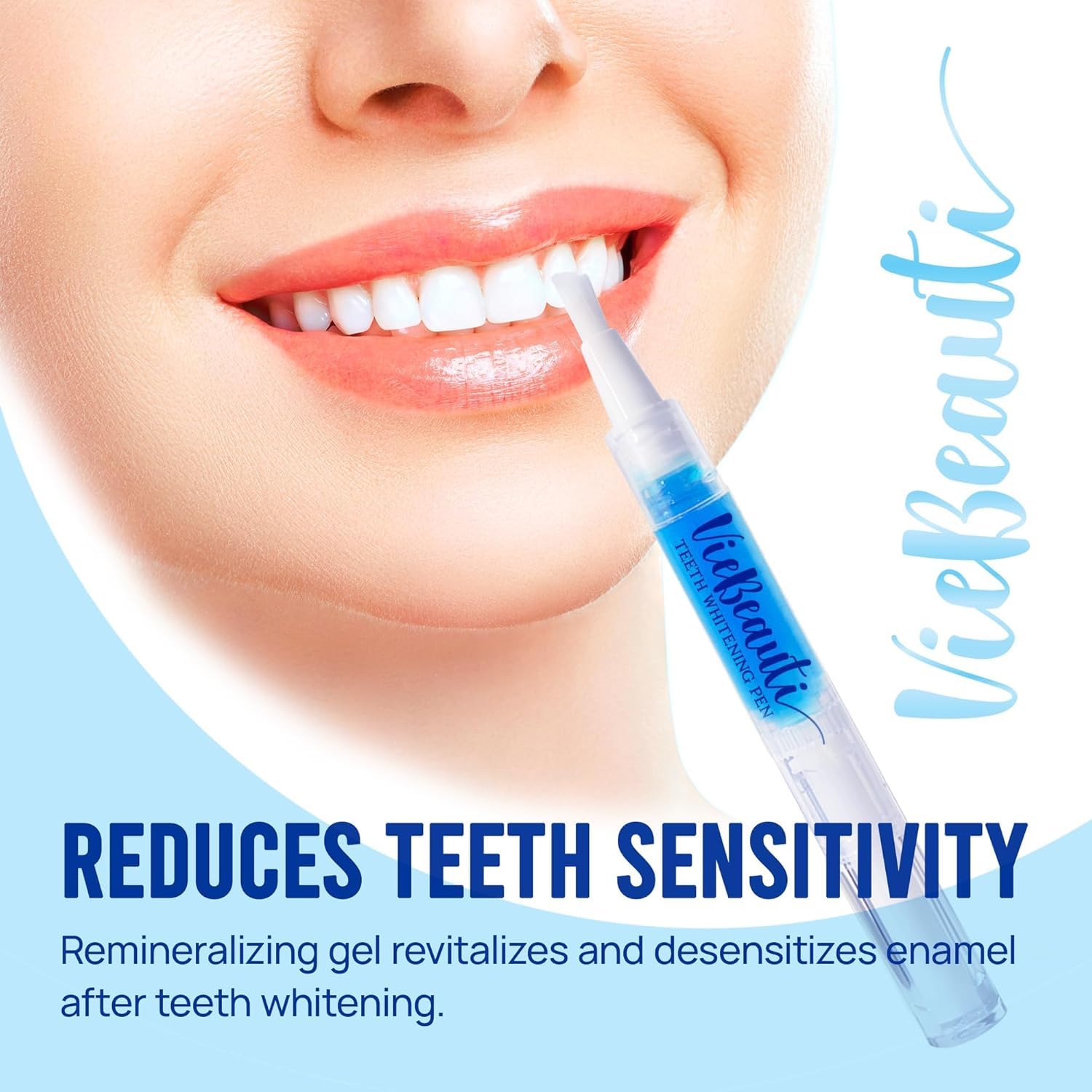 VieBeauti Teeth Whitening Pen Gel: 30+ Uses - Teeth whitening Gel with Professional Formulation and Ingredients, No Sensitivity, Travel-Friendly, Beautiful White Smile Mint