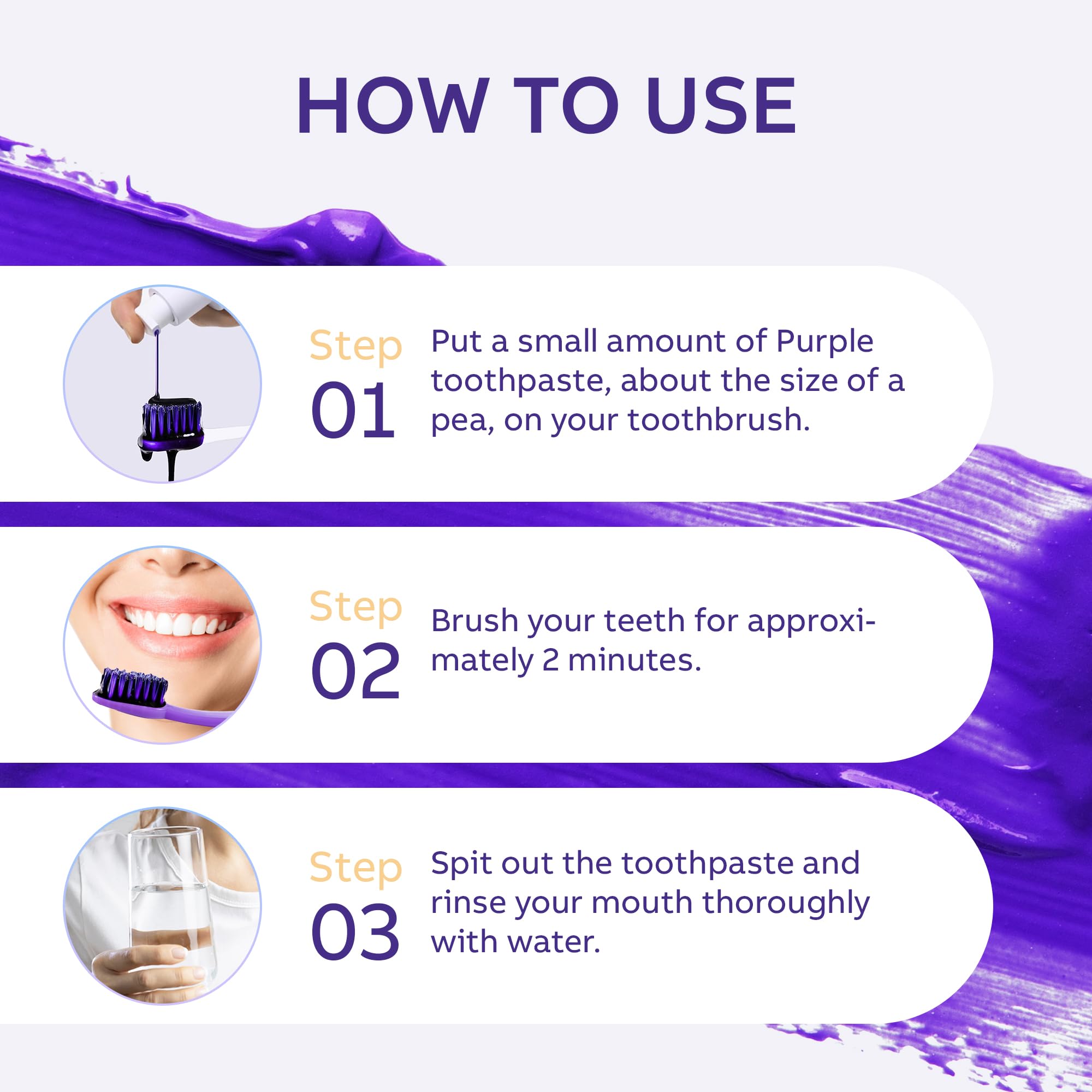 Teeth Whitening Purple Toothpaste - Tooth Whitener Gel 30ml
