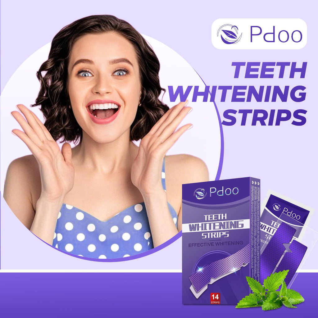 Purple Teeth Whitening Strip 20 Non-Slip Strips - Whitening for Teeth Sensitive, Professional Teeth Whitening Strips, Fast Remove Smoking, Coffee, Wine Stains, Teeth Whitening Kit Pack