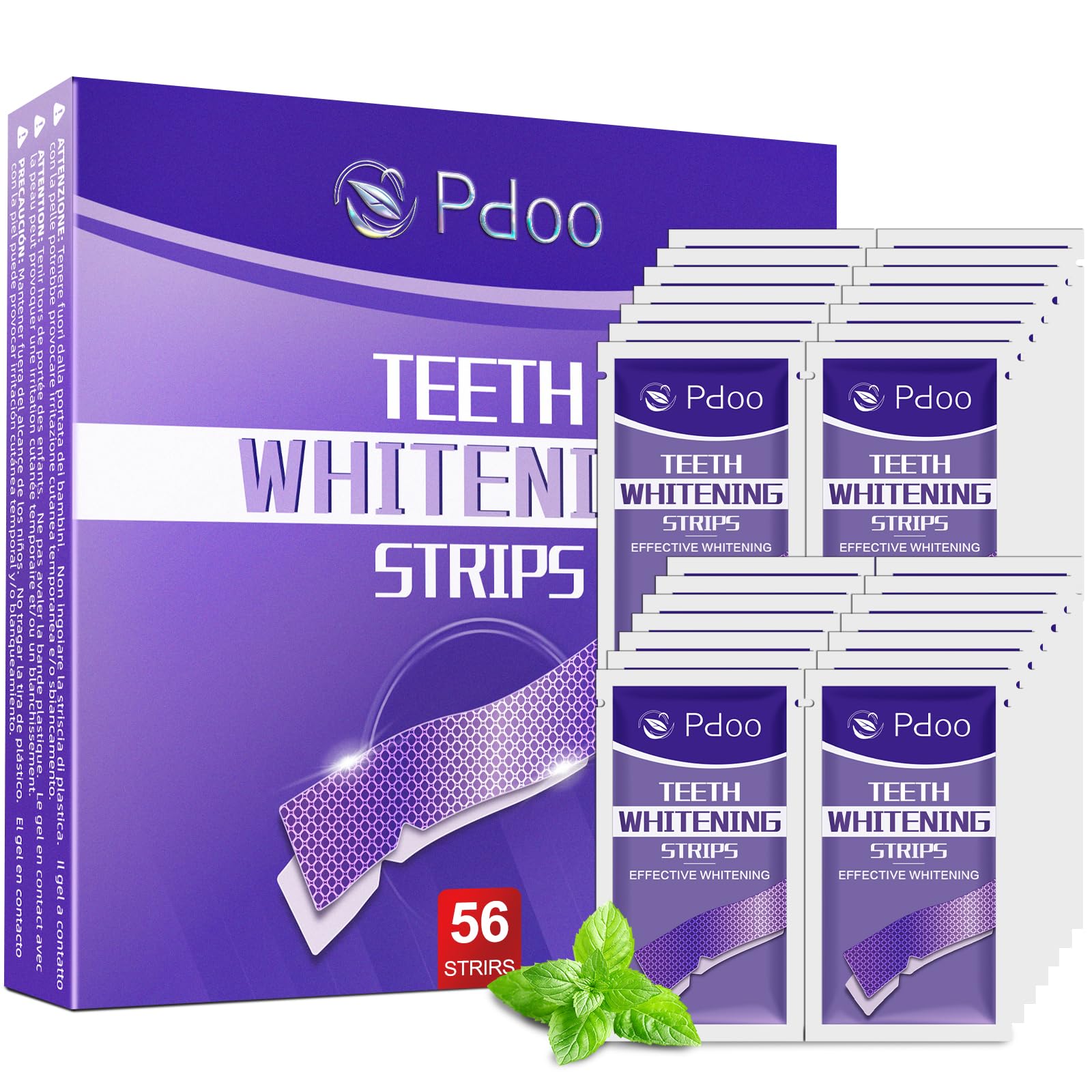 Purple Teeth Whitening Strip 20 Non-Slip Strips - Whitening for Teeth Sensitive, Professional Teeth Whitening Strips, Fast Remove Smoking, Coffee, Wine Stains, Teeth Whitening Kit Pack