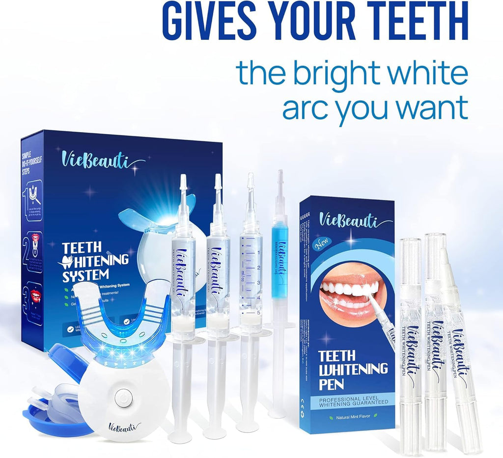 VieBeauti Teeth Whitening Pen Gel: 30+ Uses - Teeth whitening Gel with Professional Formulation and Ingredients, No Sensitivity, Travel-Friendly, Beautiful White Smile Mint